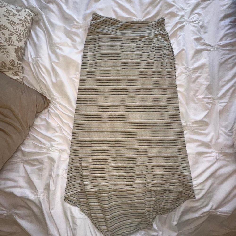 prAna, Jasmine Skirt Stone Stripe; striped maxi skirt w/ pockets